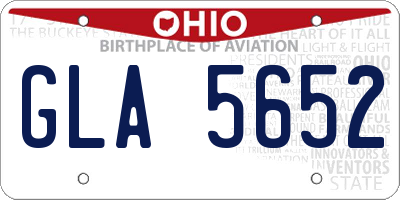 OH license plate GLA5652