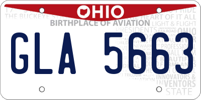 OH license plate GLA5663