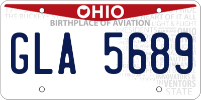 OH license plate GLA5689