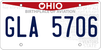 OH license plate GLA5706