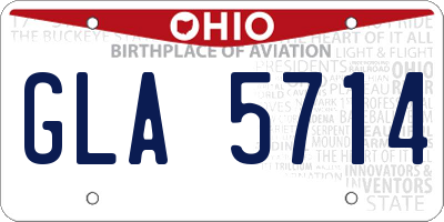 OH license plate GLA5714