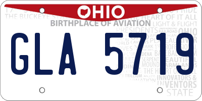OH license plate GLA5719