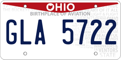 OH license plate GLA5722