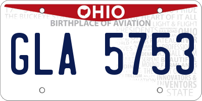 OH license plate GLA5753