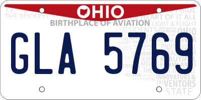 OH license plate GLA5769