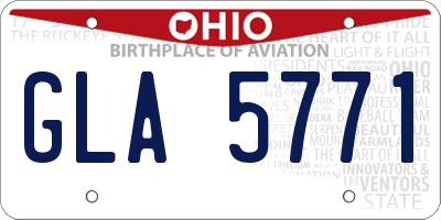 OH license plate GLA5771
