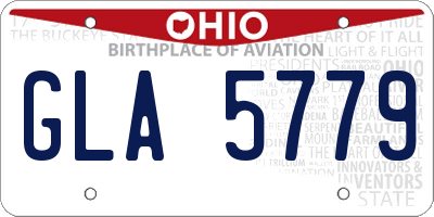 OH license plate GLA5779