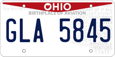 OH license plate GLA5845