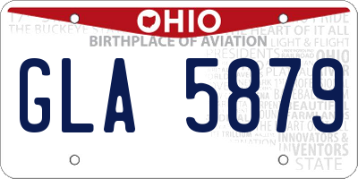OH license plate GLA5879