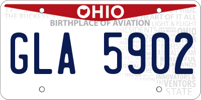 OH license plate GLA5902