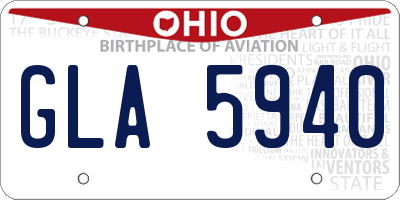OH license plate GLA5940