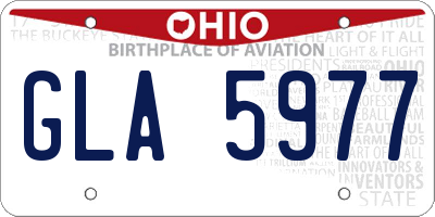 OH license plate GLA5977
