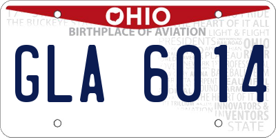 OH license plate GLA6014