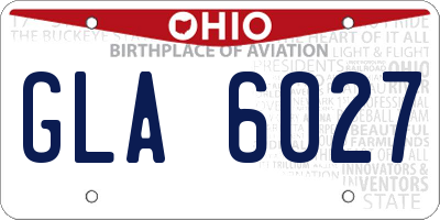 OH license plate GLA6027