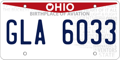 OH license plate GLA6033