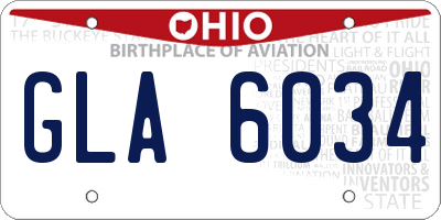 OH license plate GLA6034