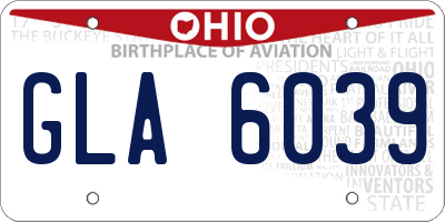OH license plate GLA6039