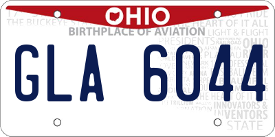 OH license plate GLA6044