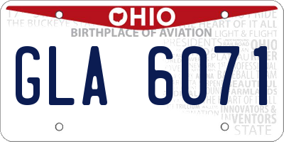 OH license plate GLA6071