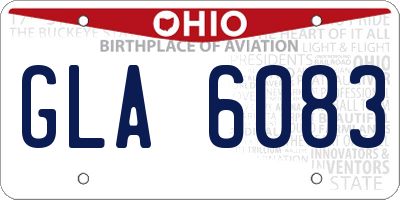 OH license plate GLA6083