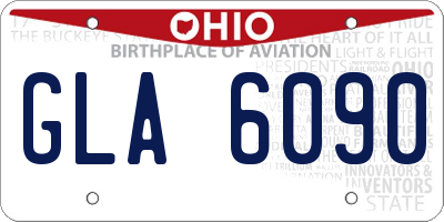 OH license plate GLA6090