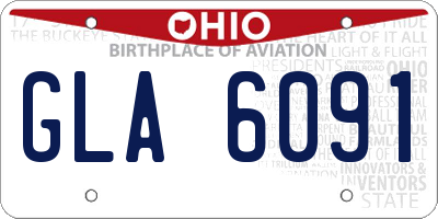 OH license plate GLA6091