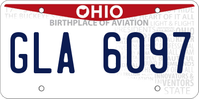OH license plate GLA6097