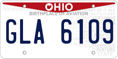 OH license plate GLA6109