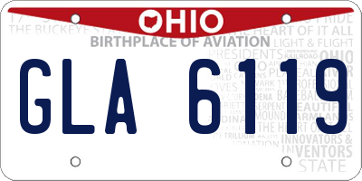 OH license plate GLA6119