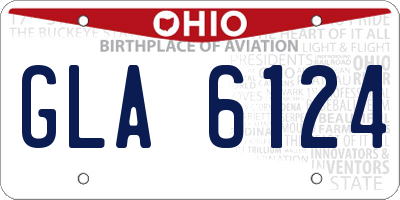 OH license plate GLA6124