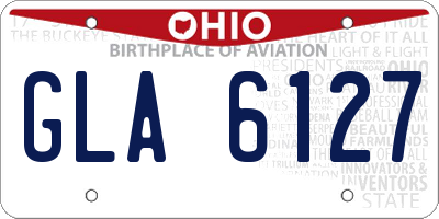 OH license plate GLA6127