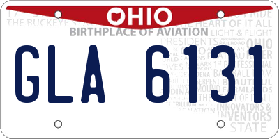 OH license plate GLA6131