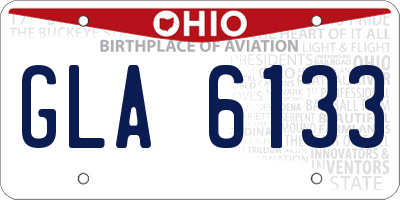 OH license plate GLA6133