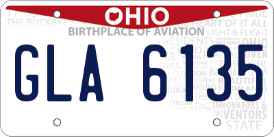 OH license plate GLA6135