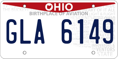 OH license plate GLA6149