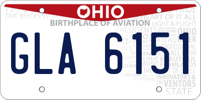 OH license plate GLA6151