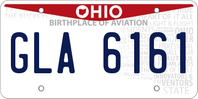 OH license plate GLA6161