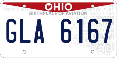 OH license plate GLA6167