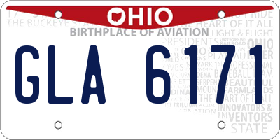 OH license plate GLA6171