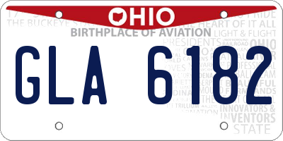 OH license plate GLA6182