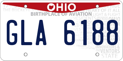 OH license plate GLA6188