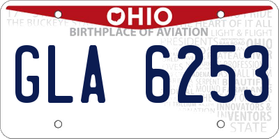 OH license plate GLA6253