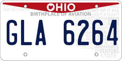 OH license plate GLA6264