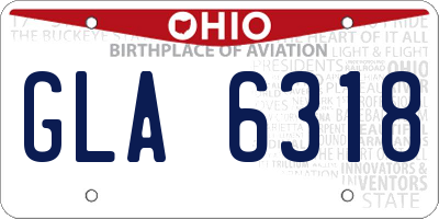OH license plate GLA6318