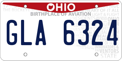 OH license plate GLA6324