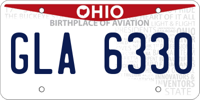 OH license plate GLA6330