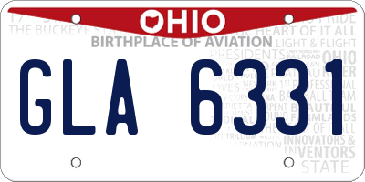 OH license plate GLA6331