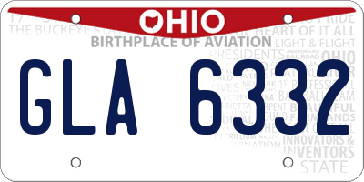 OH license plate GLA6332