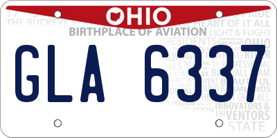 OH license plate GLA6337