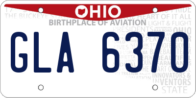 OH license plate GLA6370